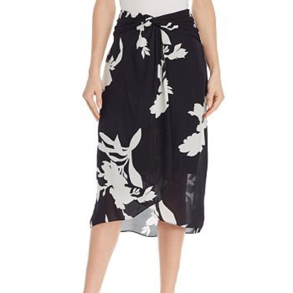 Joie Arlissa Silk Twist Front Midi Skirt NWT
